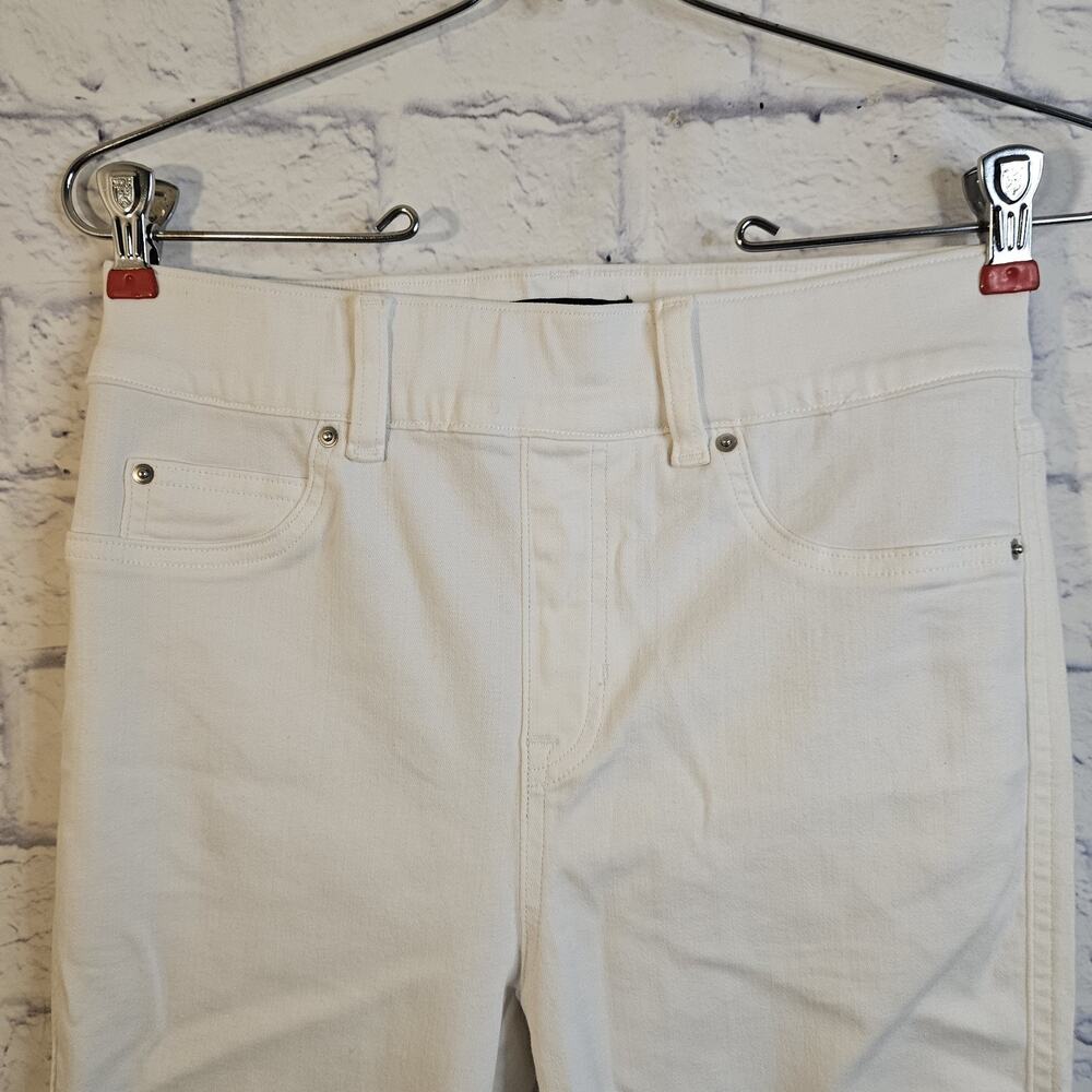 SPANX White Jeans Flare Women’s S Petite 31” Inseam Pull On 20349Q Inner Panel - Picture 2 of 7